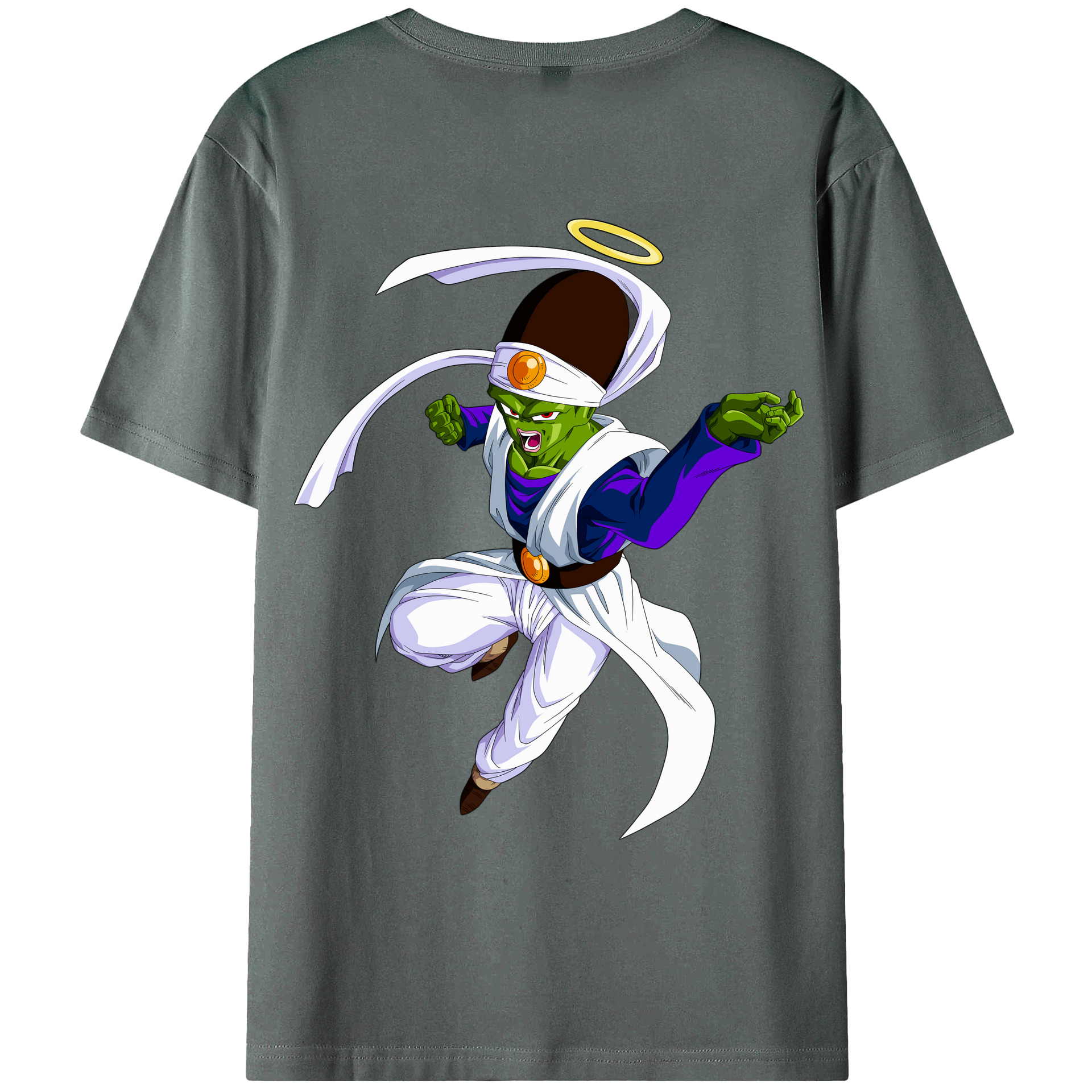 （画像用） ドラゴンボール パイクーハン DRAGON BALL Pikkon 綿100％ メンズ半袖Tシャツ（バックプリント） 通気性
